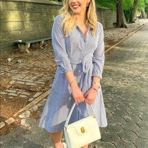 Jcrew button down tie dress
